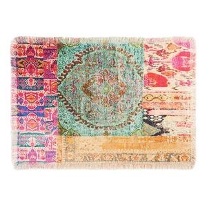 Set of 4  Haveli Placemats Ikat Persian and Indian patterns Rugs and Sarees!